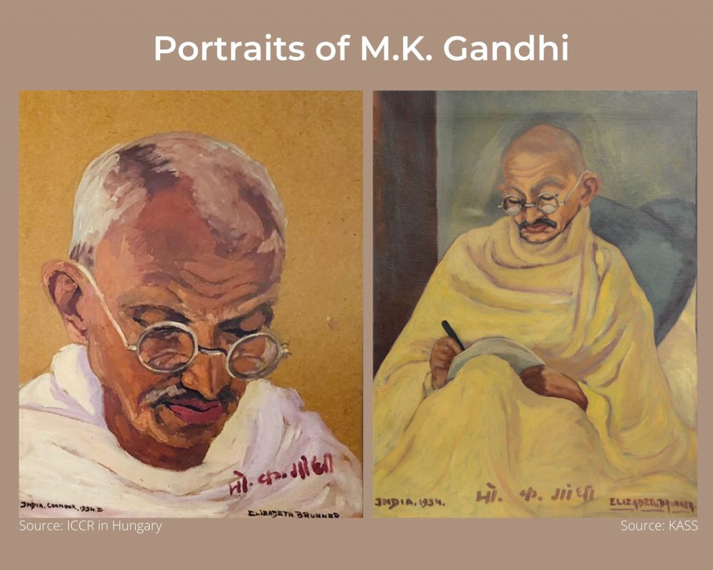 Gandhi Portraits by Elizabeth Brunner. 1934