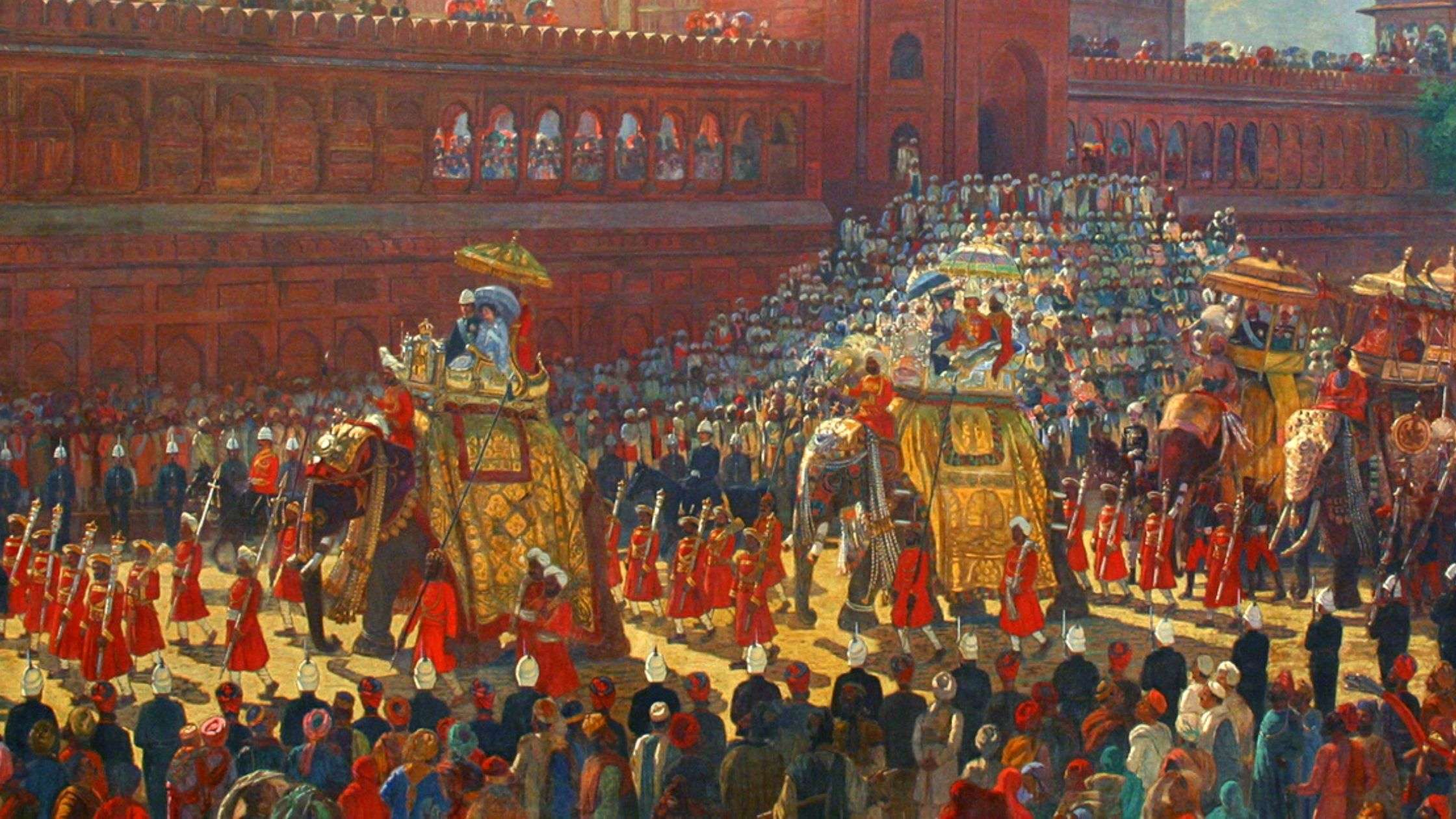 state entry delhi durbar painting jama masjid