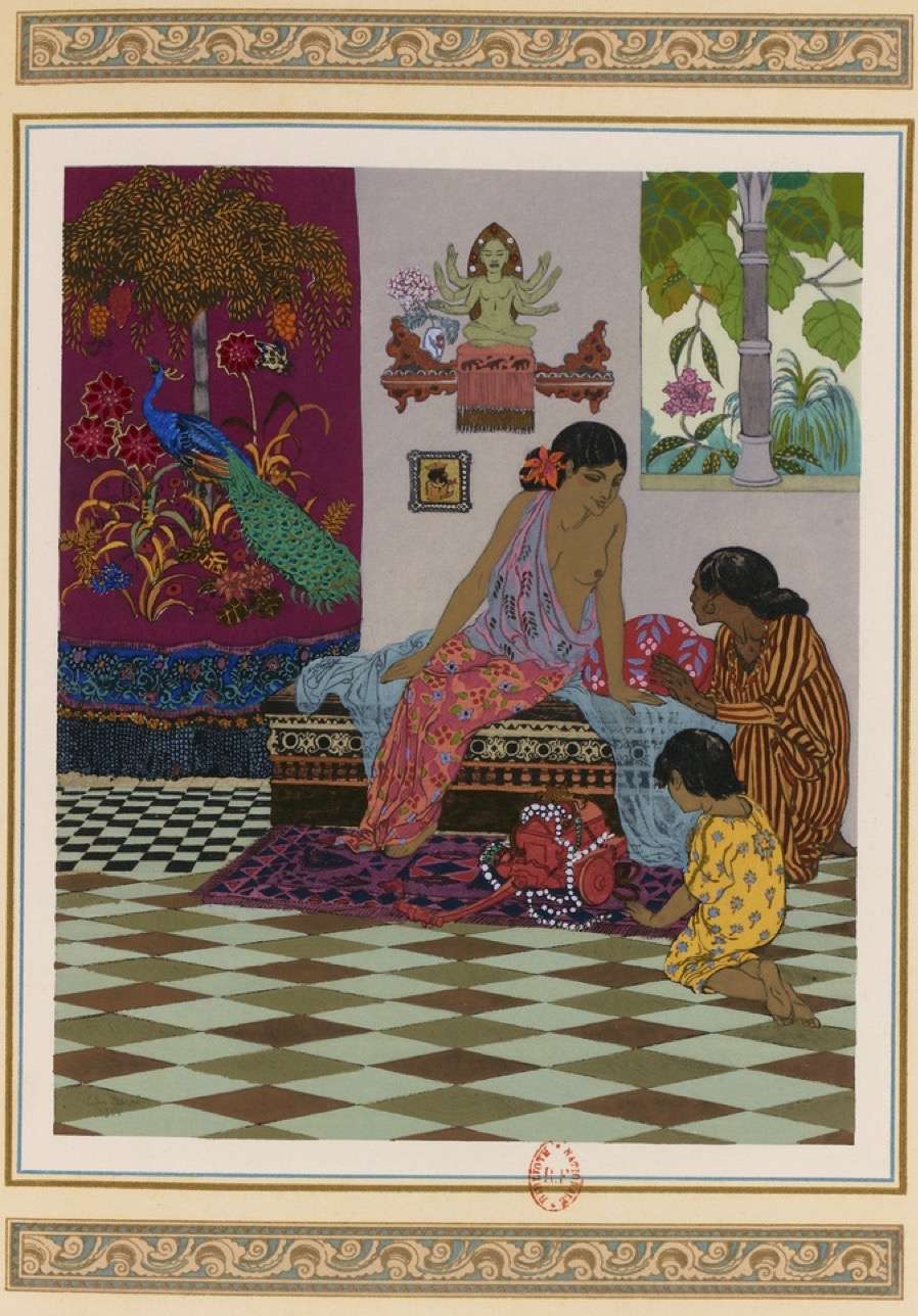 The Clay Cart.jpg Vasantasena places her jewellery in the terracotta cart, elevating its value for the child.